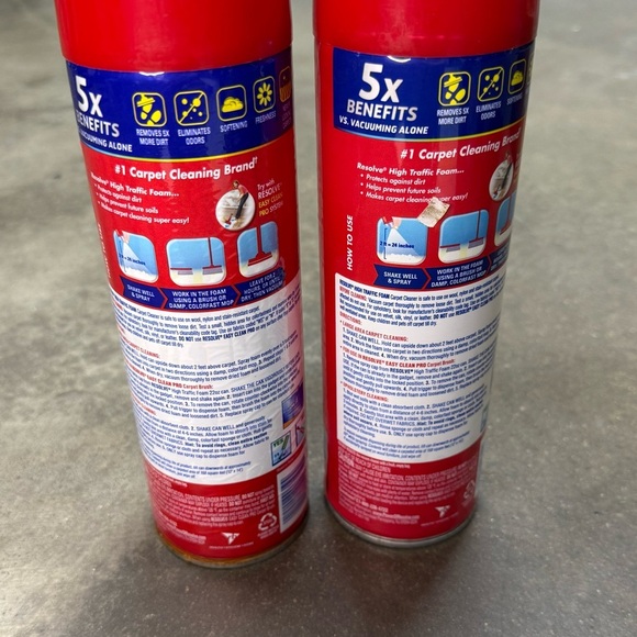 2x Resolve High Traffic Carpet Foam Cleaner 22oz Stain Remover New - Picture 4 of 6